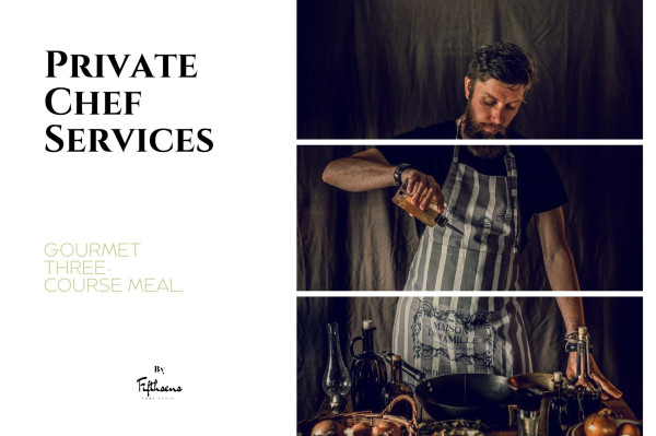 Private Chef: Gourmet Three-Course Meal.